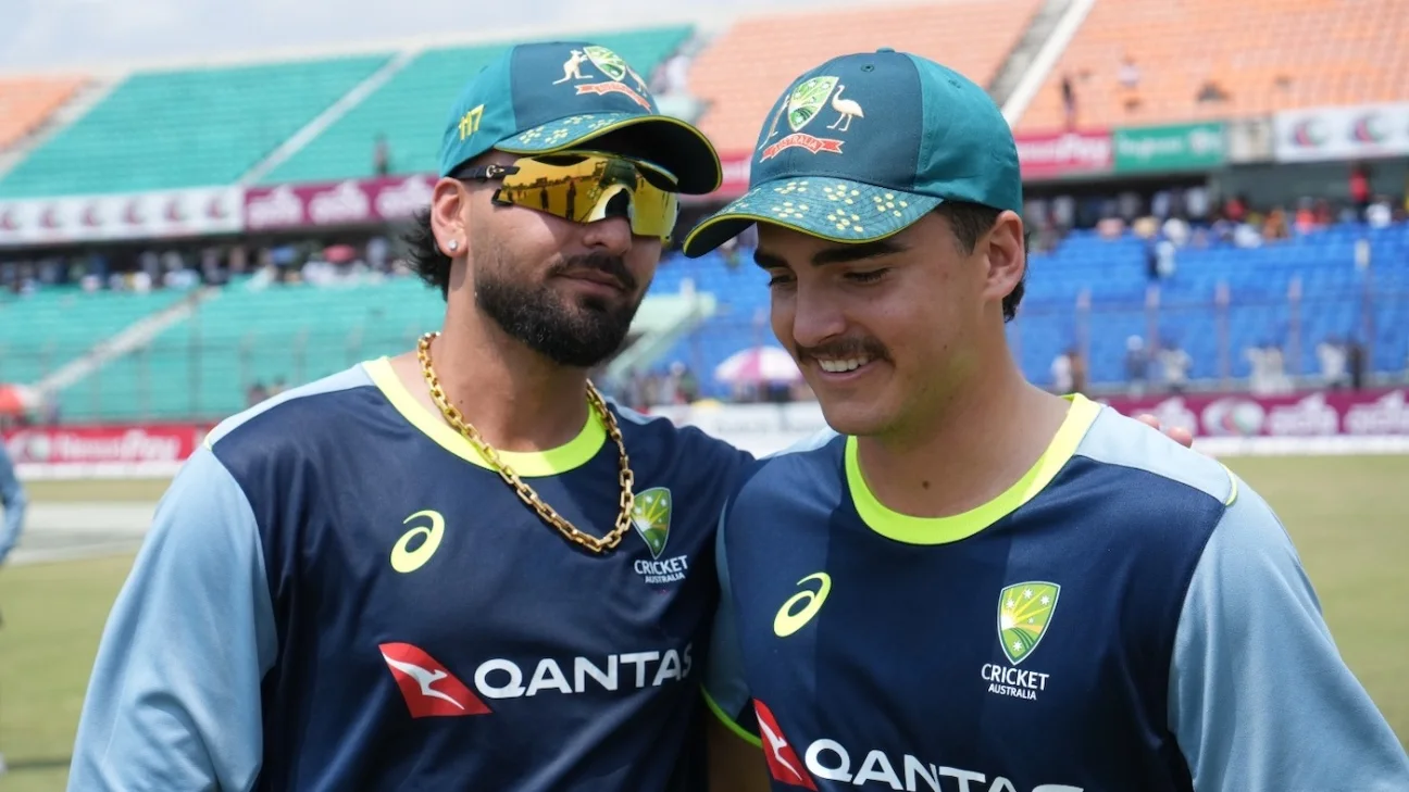 Ban vs Aus T20I - Il debuttante Joel Davies vive il sogno nello spinner's day australiano a Chattogram