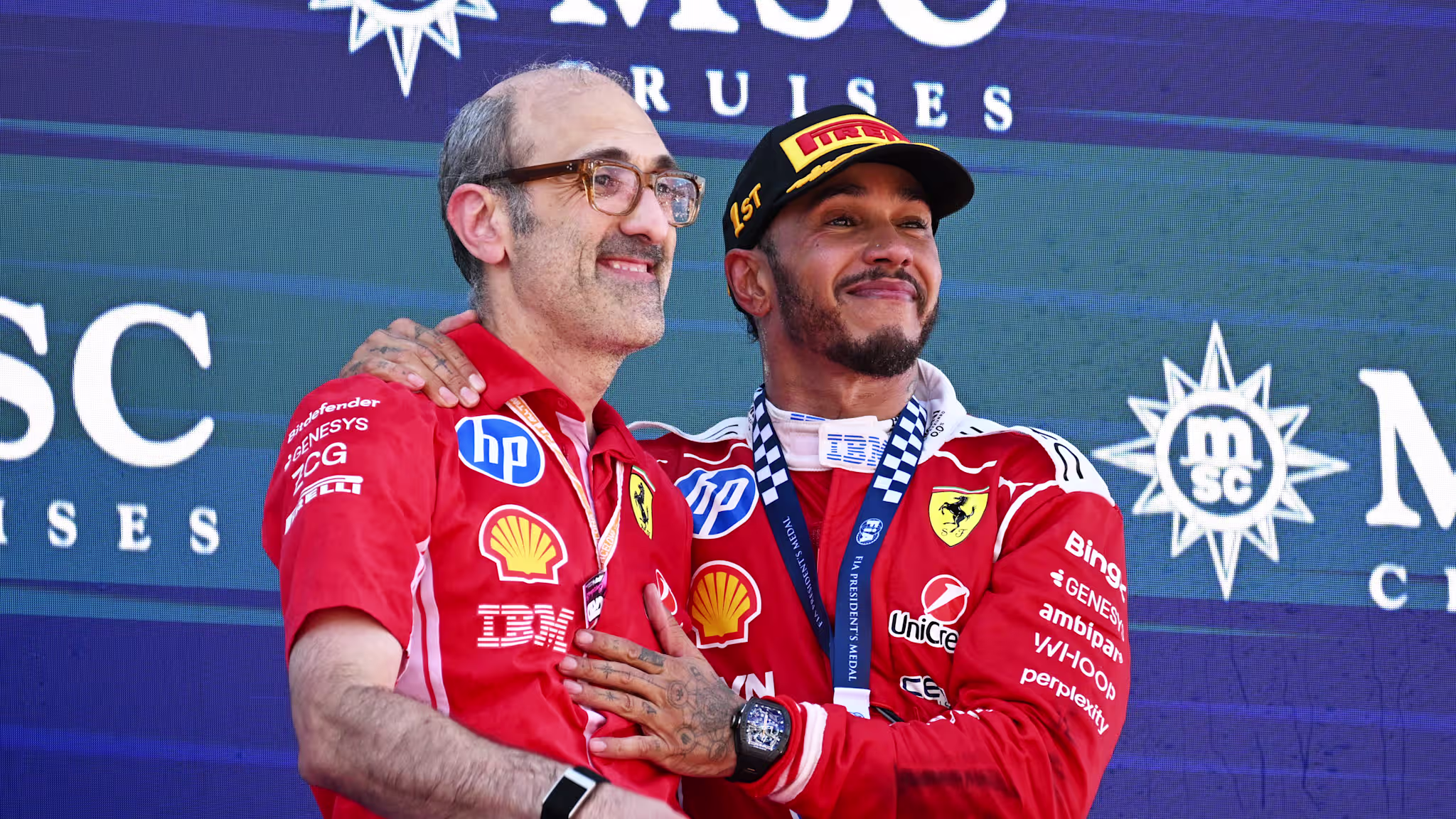 BARCELONA, SPAIN - JUNE 14: Race winner Lewis Hamilton of Great Britain and Scuderia Ferrari and